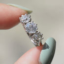 Art Deco Old European Cut Diamond Platinum Trilogy Three-Stone Engagement Ring (1.75cts)