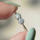 Vintage Toi et Moi Two-Stone Diamond Brilliant Cut 18ct White Gold Ring (0.55ct)