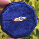 Vintage Moonstone 9ct Yellow Gold Solitaire Bezel Set Stacking Ring (0.26ct)