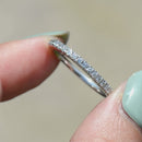 Tolkowsky 18ct White Gold Half Eternity Diamond Stackable Band