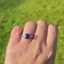 Rhapsody 950 Platinum AAAA Asscher Cut Tanzanite and Diamond (VS/E-F) Ring (2.00ct)
