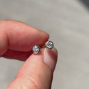 Bezel/Rub-Over Set Diamond Stud Earrings 18ct Yellow Gold (approx. 0.22ct)