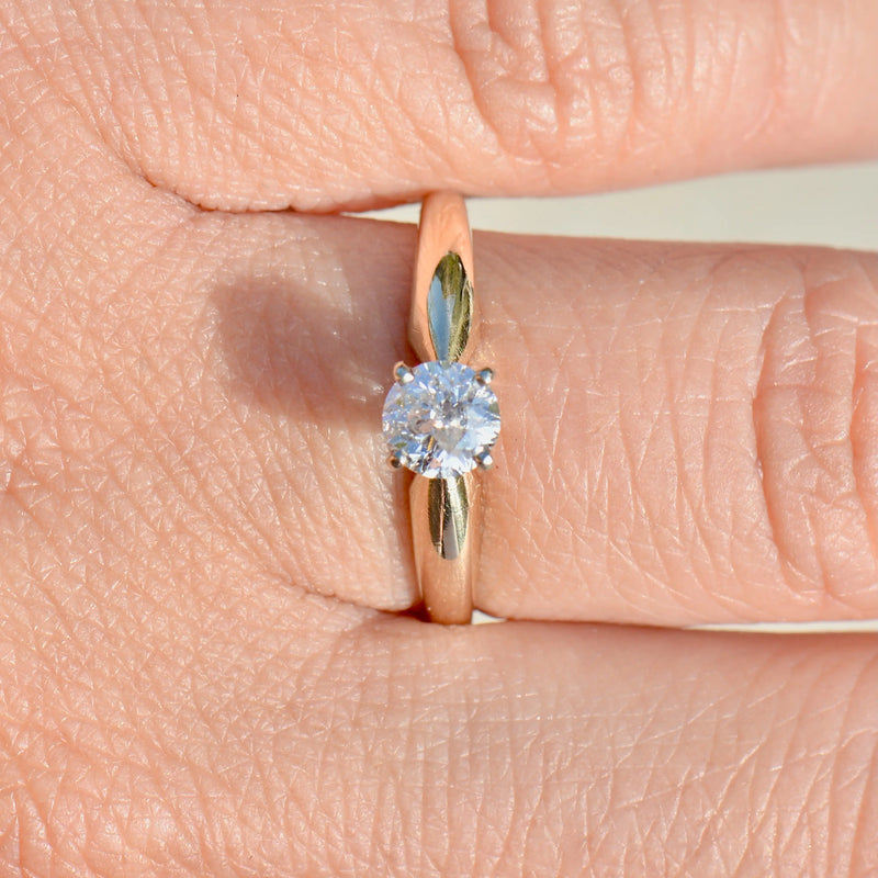 Vintage Brilliant Cut Diamond Solitaire Engagement Ring (0.50ct)