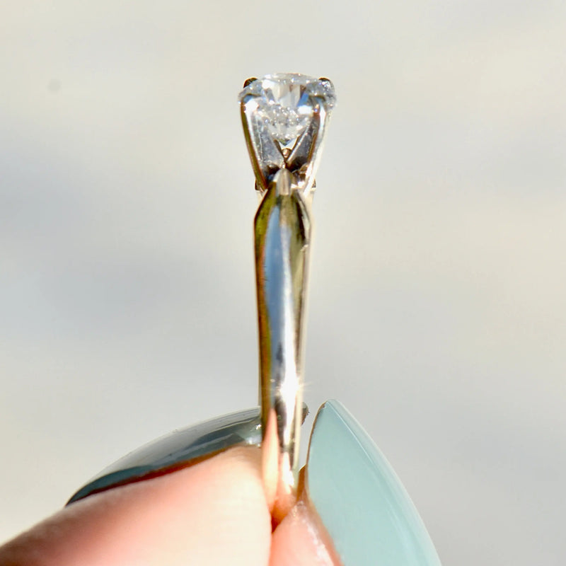 Vintage Brilliant Cut Diamond Solitaire Engagement Ring (0.50ct)