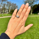 14K白金钻石群镶戒指 (1.83克拉)