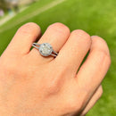 14K白金钻石群镶戒指 (1.83克拉)