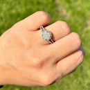 14K白金钻石群镶戒指 (1.83克拉)