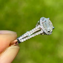 14K白金钻石群镶戒指 (1.83克拉)