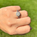 14K白金钻石群镶戒指 (1.83克拉)