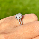 14K白金钻石群镶戒指 (1.83克拉)