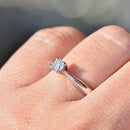 Vintage 18ct White Gold Brilliant Cut Diamond Solitaire Engagement Ring (0.26ct)