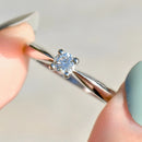 Vintage 18ct White Gold Brilliant Cut Diamond Solitaire Engagement Ring (0.26ct)