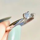 Vintage 18ct White Gold Brilliant Cut Diamond Solitaire Engagement Ring (0.26ct)