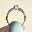 Vintage 18ct White Gold Brilliant Cut Diamond Solitaire Engagement Ring (0.26ct)