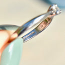 Vintage 18ct White Gold Brilliant Cut Diamond Solitaire Engagement Ring (0.26ct)