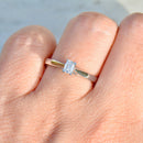 チザムハンター 0.25カラット エメラルドカット ダイヤモンド ソリティア エンゲージリング 18カラット ホワイトゴールド オリジナルボックス付き