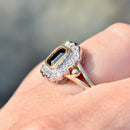 Vintage Sapphire and Diamond 9ct Yellow Gold Cluster Ring (1.07cts)