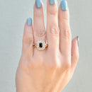 Vintage Sapphire and Diamond 9ct Yellow Gold Cluster Ring (1.07cts)