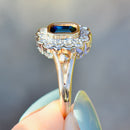 Vintage Sapphire and Diamond 9ct Yellow Gold Cluster Ring (1.07cts)