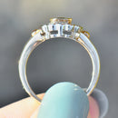 Vintage Sapphire and Diamond 9ct Yellow Gold Cluster Ring (1.07cts)