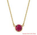 Floating Design Gemstone Birthstone 18ct Yellow Gold Necklace (Custom Made)