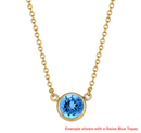 Floating Design Gemstone Birthstone 18ct Yellow Gold Necklace (Custom Made)