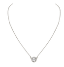 Floating Design Gemstone Birthstone 18ct White Gold Necklace (Custom Made)