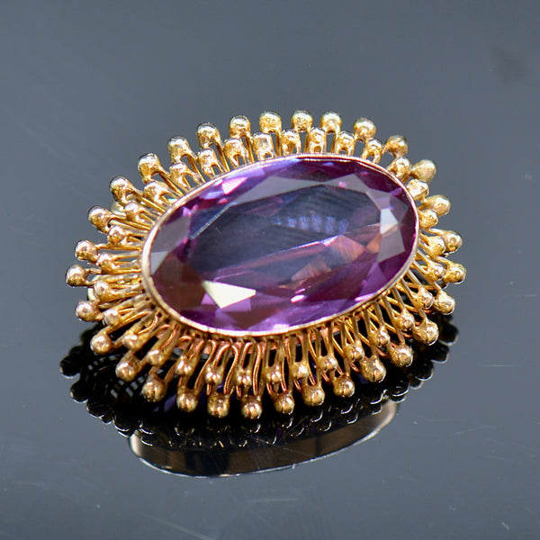 Synthetic Colour Change Sapphire Abtract/Naturalistic/Sea Urchin Brooch (11cts)