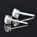 Vintage 18CT White Gold Solitaire Diamond Stud Earrings