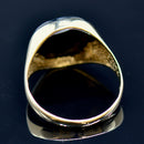 Vintage 9CT Yellow Gold Black Onyx Signet Ring