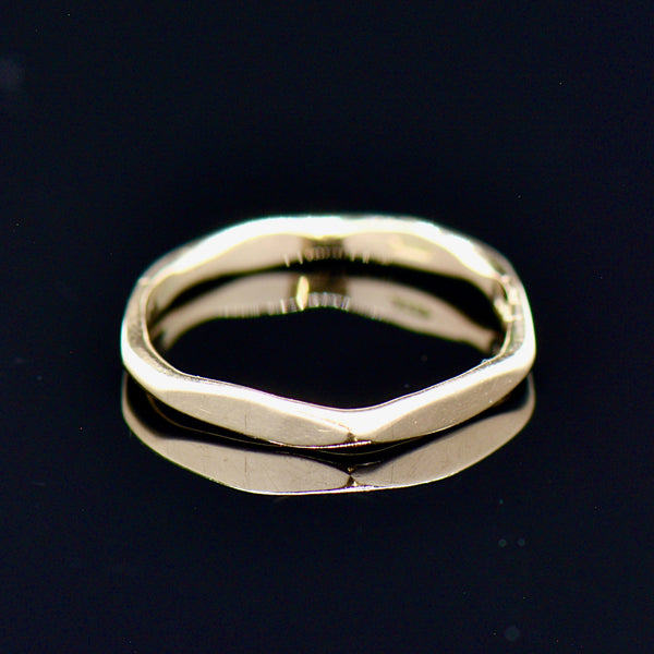 Vintage 9CT Yellow Gold Geometrical Staking Band