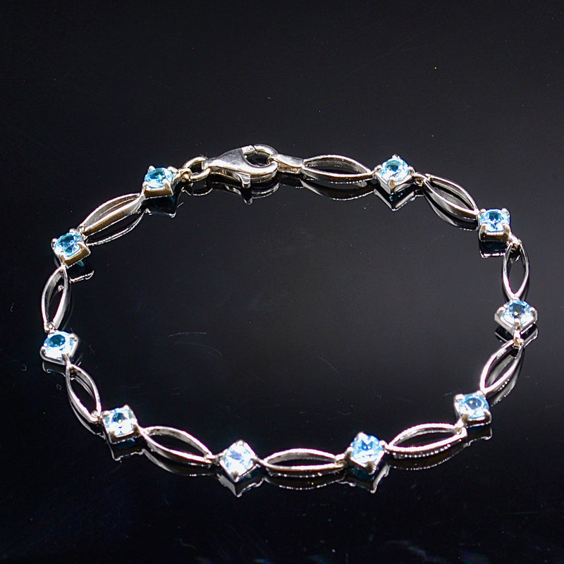 Buy SOHI Gold Plated Party Designer Stone Bracelet For Women - Blue Online