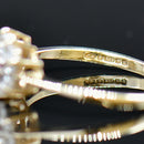 Vintage 1980s Dual-Flower 9CT Gold Ruby Engagement Ring