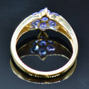 Tanzanite 9CT Yellow Gold Flower Floral Cluster Ring