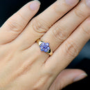 Tanzanite 9CT Yellow Gold Flower Floral Cluster Ring