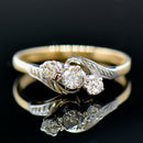 Vintage Diamond 18ct Yellow Gold Trilogy Engagement Ring (0.36ct)