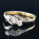 Vintage Diamond 18ct Yellow Gold Trilogy Engagement Ring (0.36ct)