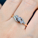 Vintage Diamond 18ct Yellow Gold Trilogy Engagement Ring (0.36ct)