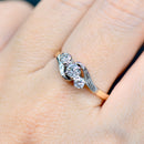 Vintage Diamond 18ct Yellow Gold Trilogy Engagement Ring (0.36ct)
