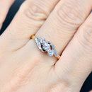 Vintage Diamond 18ct Yellow Gold Trilogy Engagement Ring (0.36ct)