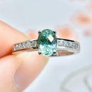Paraiba Tourmaline & Diamond 18CT White Gold Engagement Ring