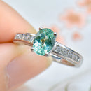 Paraiba Tourmaline & Diamond 18CT White Gold Engagement Ring