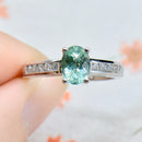 Paraiba Tourmaline & Diamond 18CT White Gold Engagement Ring