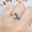Paraiba Tourmaline & Diamond 18CT White Gold Engagement Ring