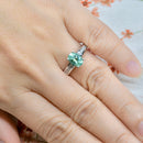 Paraiba Tourmaline & Diamond 18CT White Gold Engagement Ring