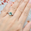 Paraiba Tourmaline & Diamond 18CT White Gold Engagement Ring