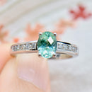 Paraiba Tourmaline & Diamond 18CT White Gold Engagement Ring