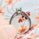 Paraiba Tourmaline & Diamond 18CT White Gold Engagement Ring