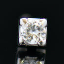Vintage 18CT White Gold Solitaire Diamond Stud Earrings