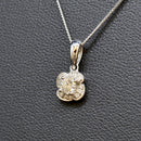 Diamond Cluster Flower 9CT White Gold Pendant and Necklace Set
